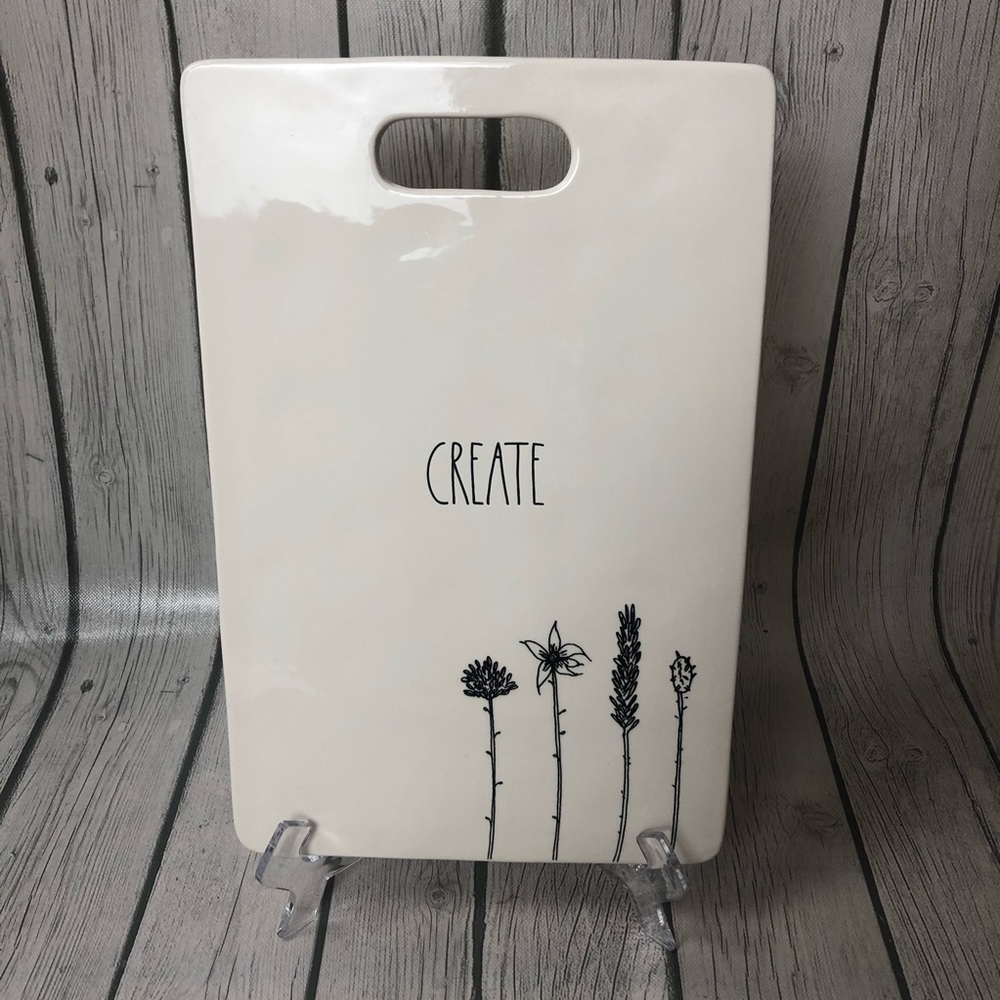 Rae Dunn Create Cheese Charcuterie Chop Board NEW